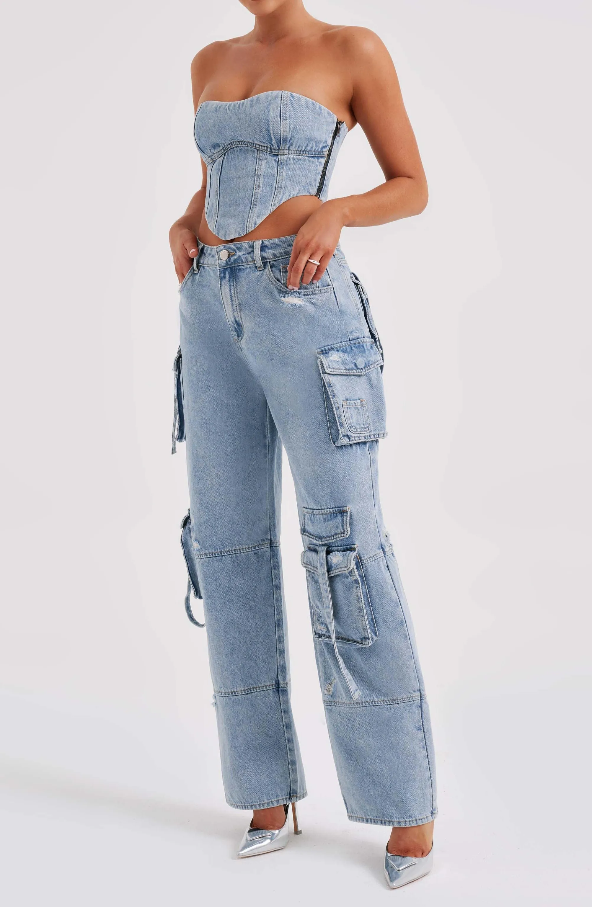 Lucia Cargo Pants - Blue