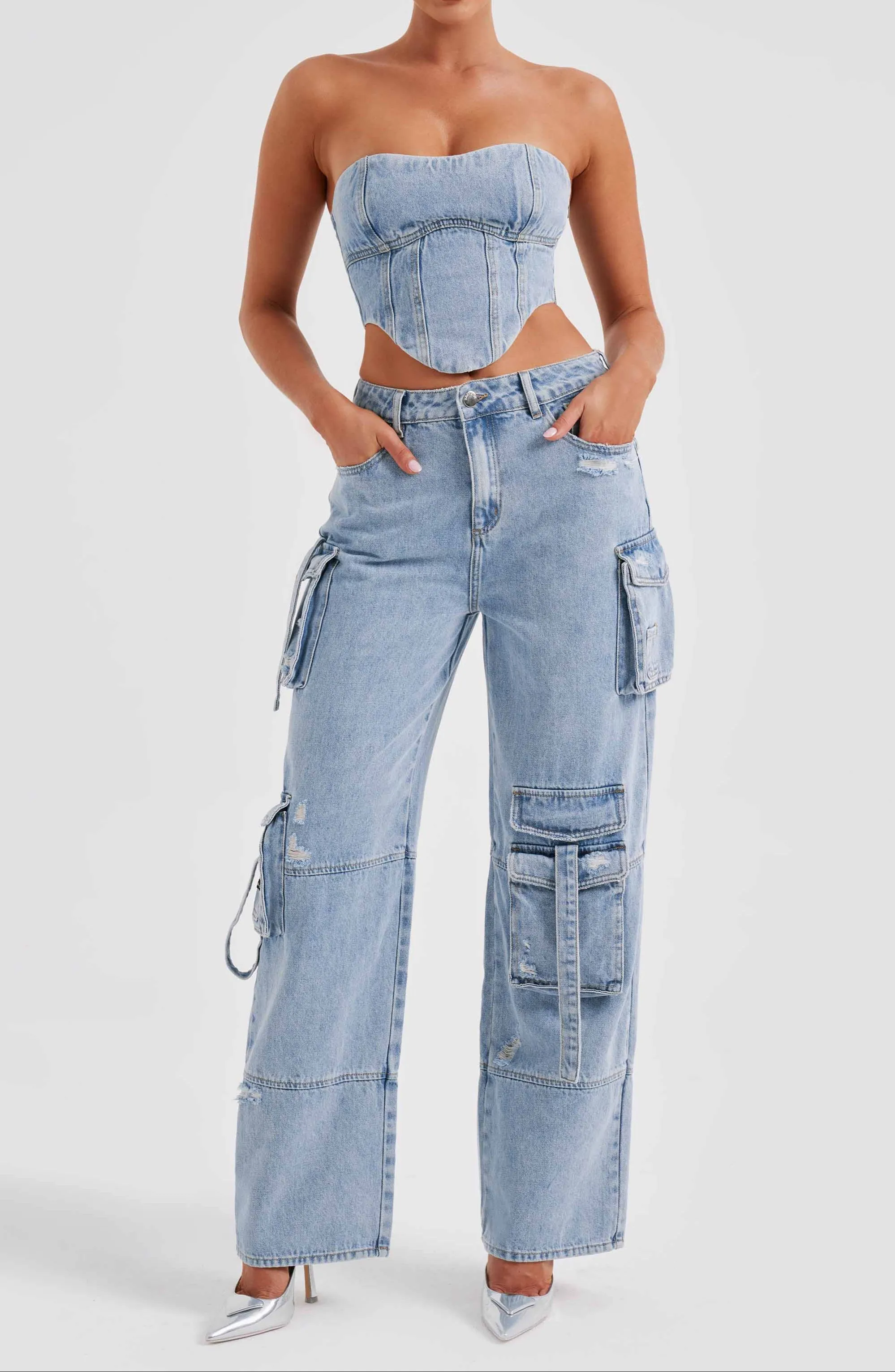Lucia Cargo Pants - Blue