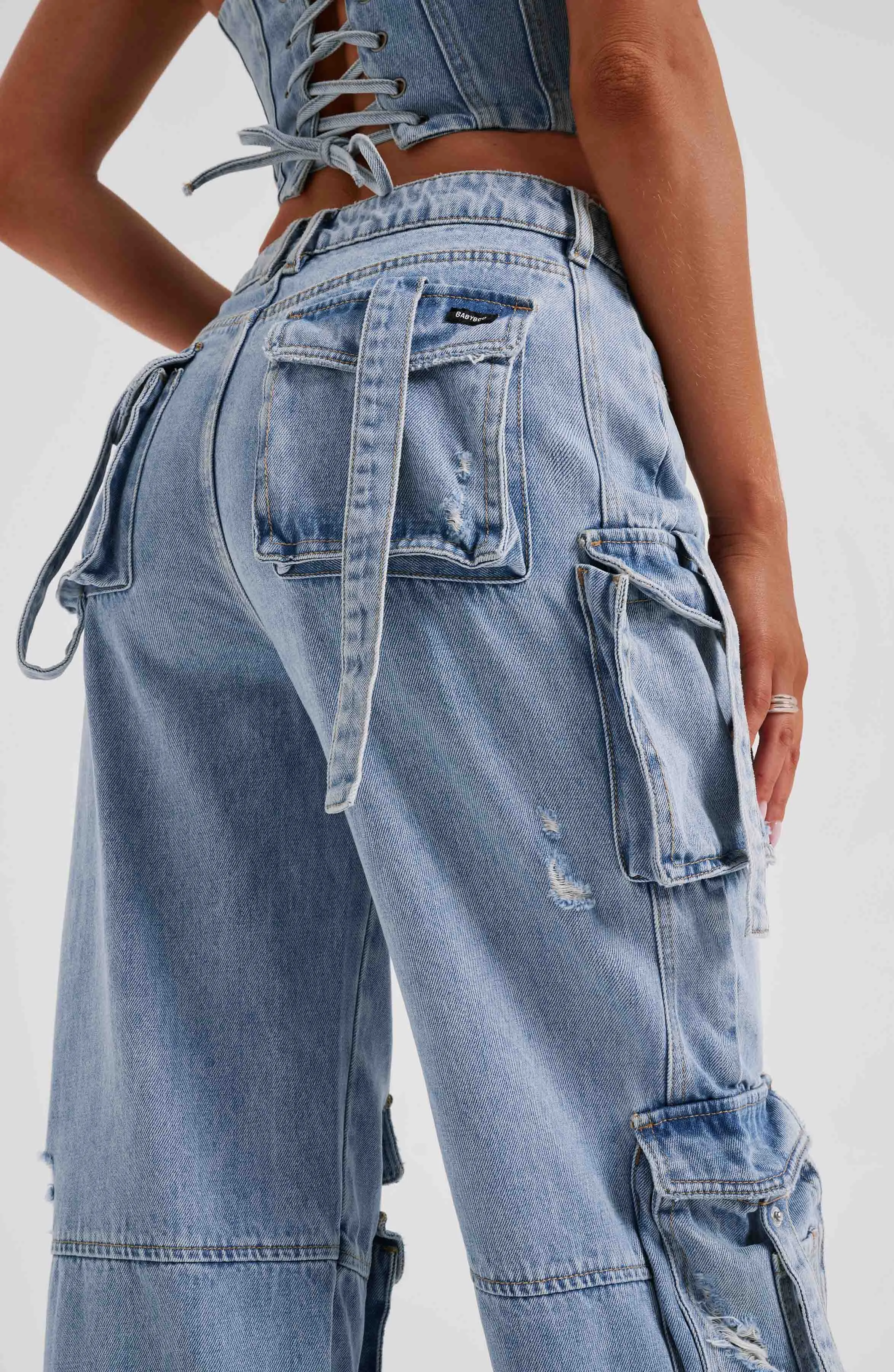 Lucia Cargo Pants - Blue
