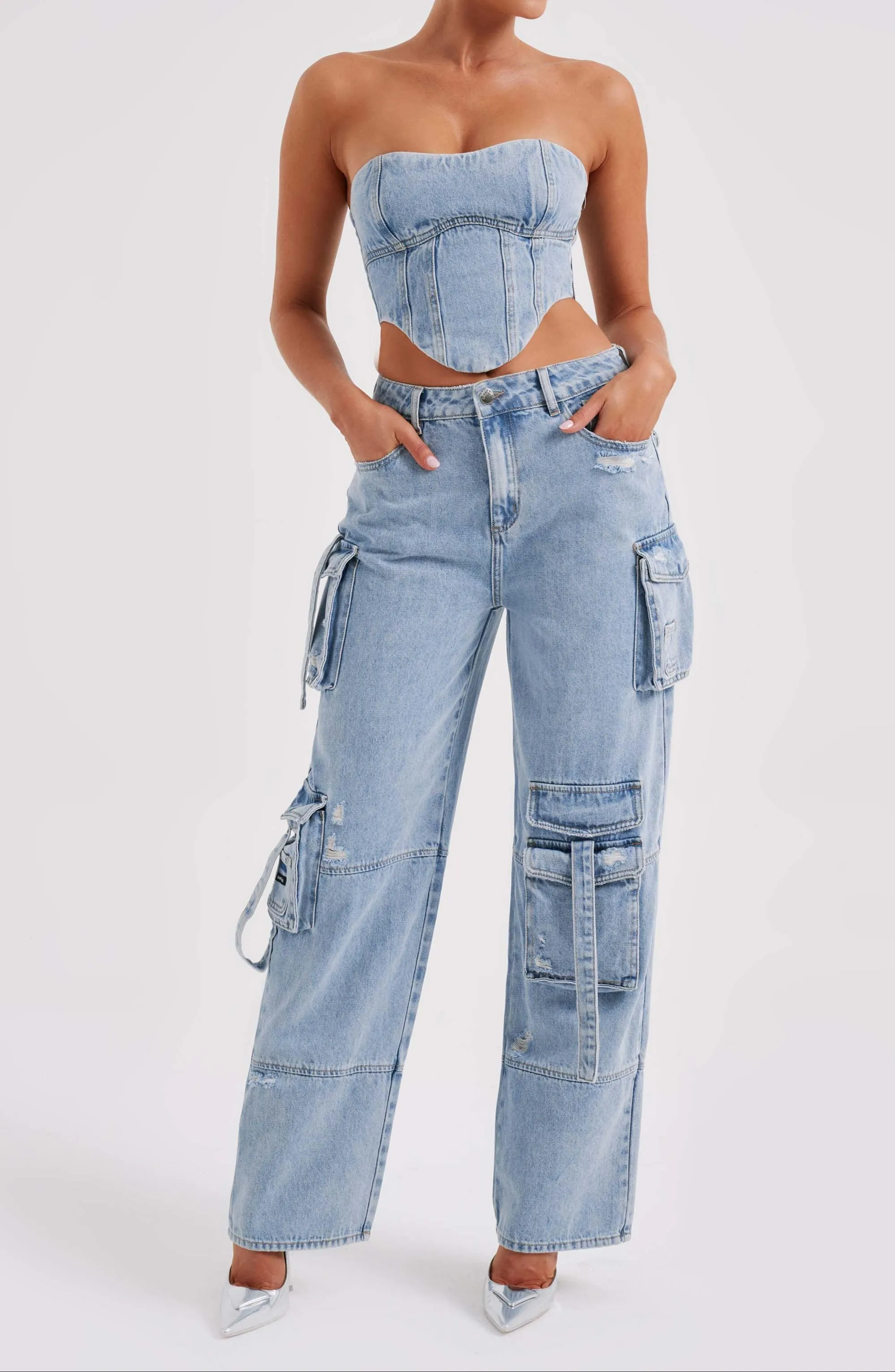 Lucia Cargo Pants - Blue