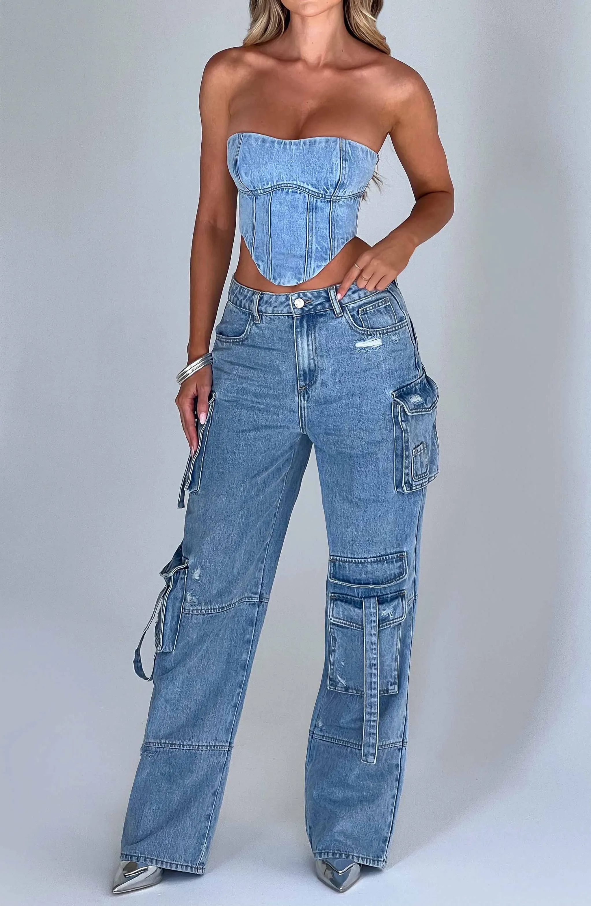 Lucia Cargo Pants - Blue