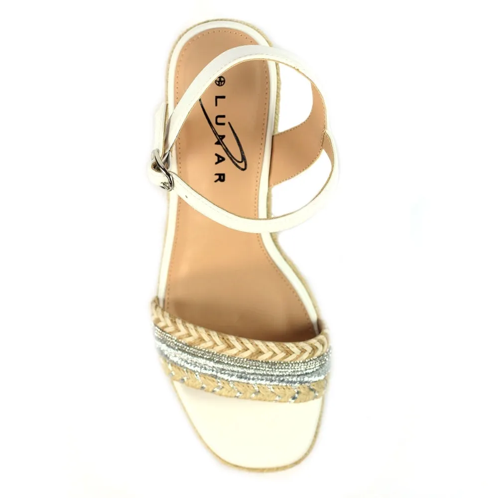 Lunar Amanda Wedge Sandal In White