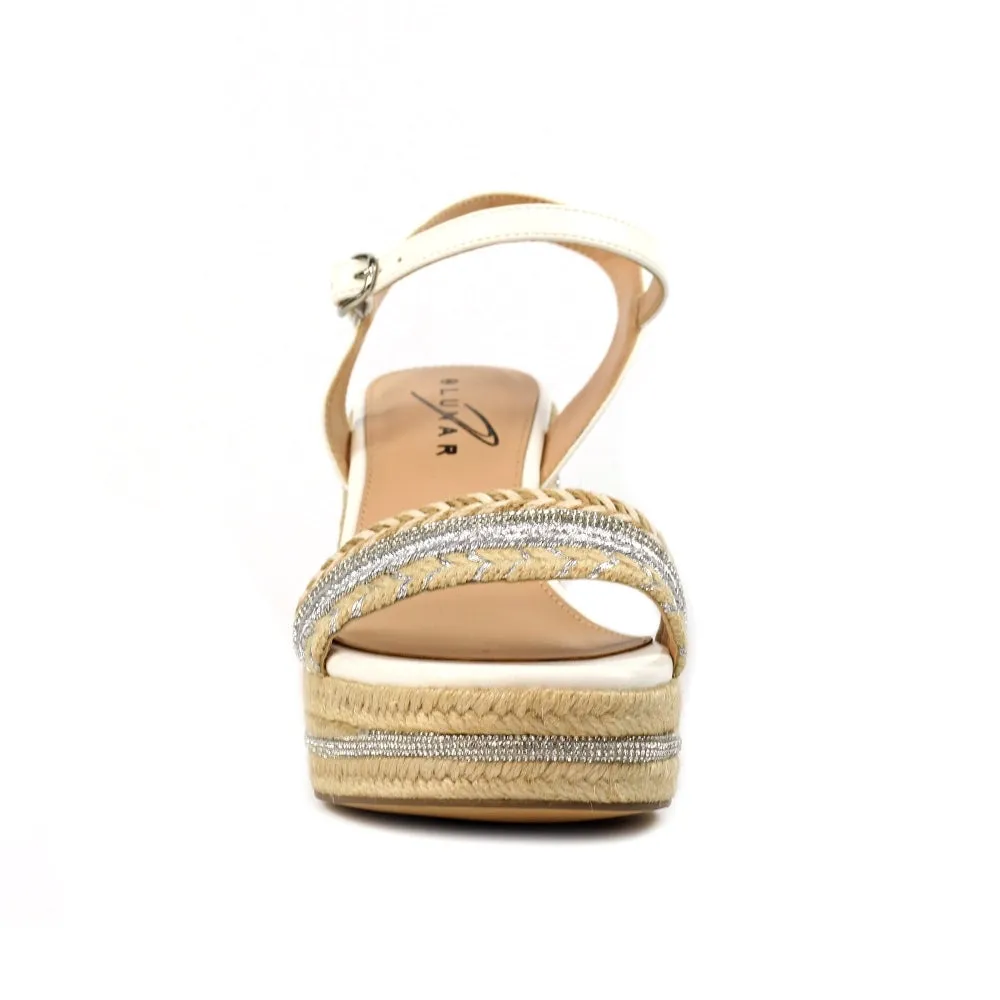 Lunar Amanda Wedge Sandal In White