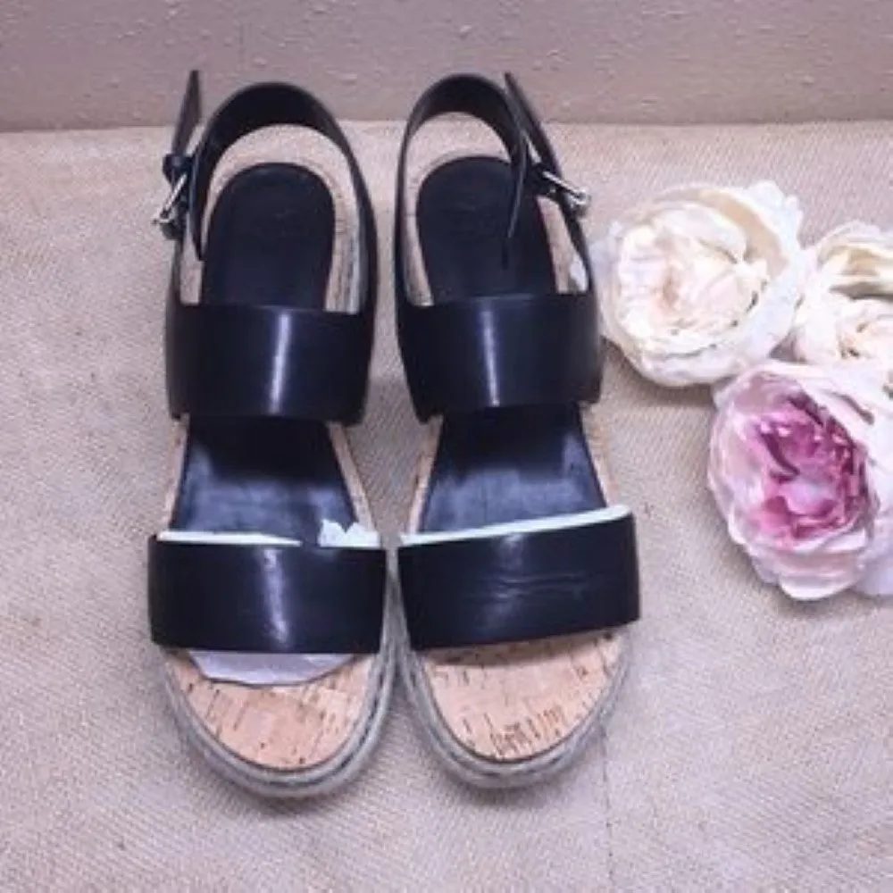Marc Fisher Black Platform Espadrille 10