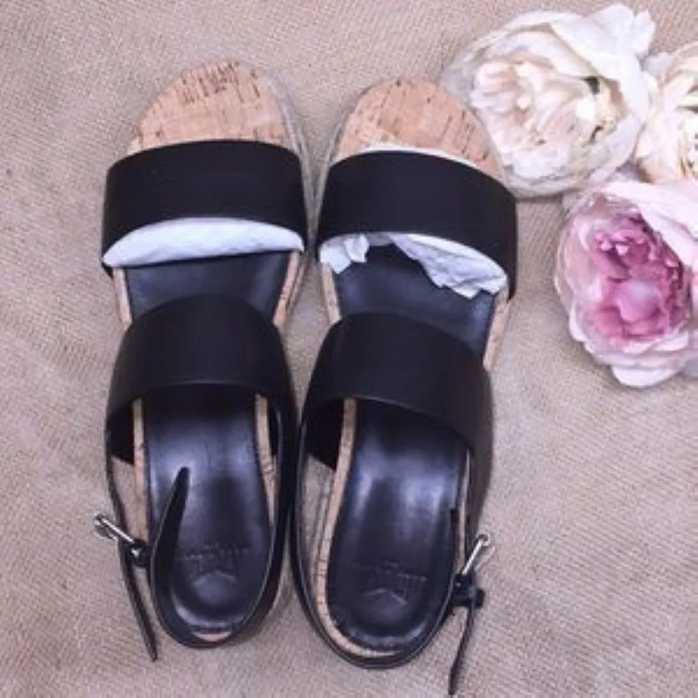 Marc Fisher Black Platform Espadrille 10