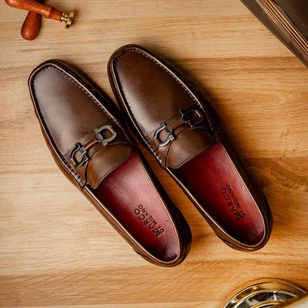 Marco Di Milano Cassarano in Brown Calf Leather Loafers
