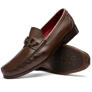 Marco Di Milano Cassarano in Brown Calf Leather Loafers