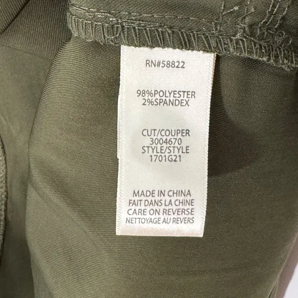 Max Studio Women’s Size Small Army Green Open Front Casual Draped Twill Coat New