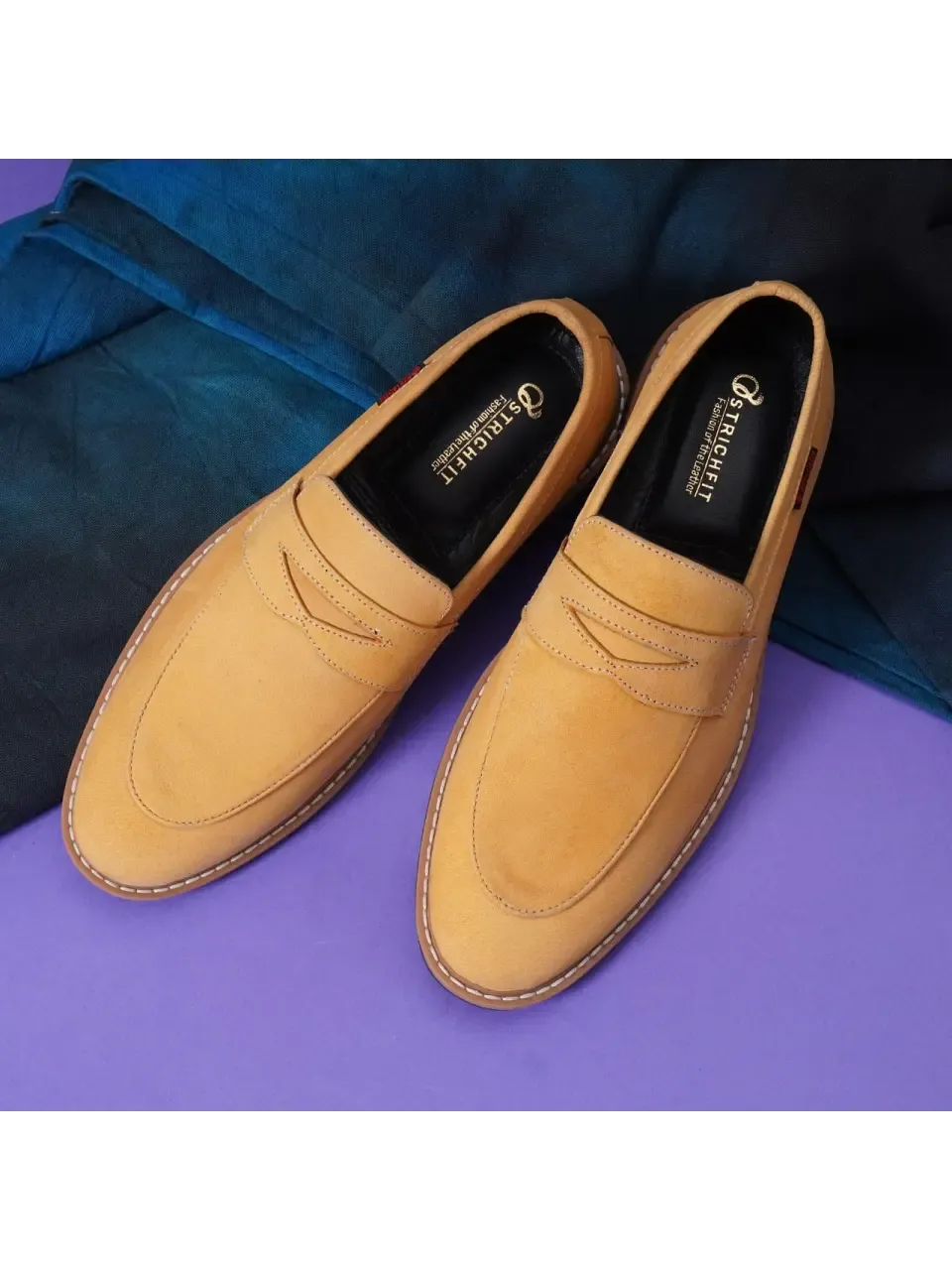 MEN LEATHER LOAFER WITH DOUBLE STITCHED WELTS ART NO OF-214 CH