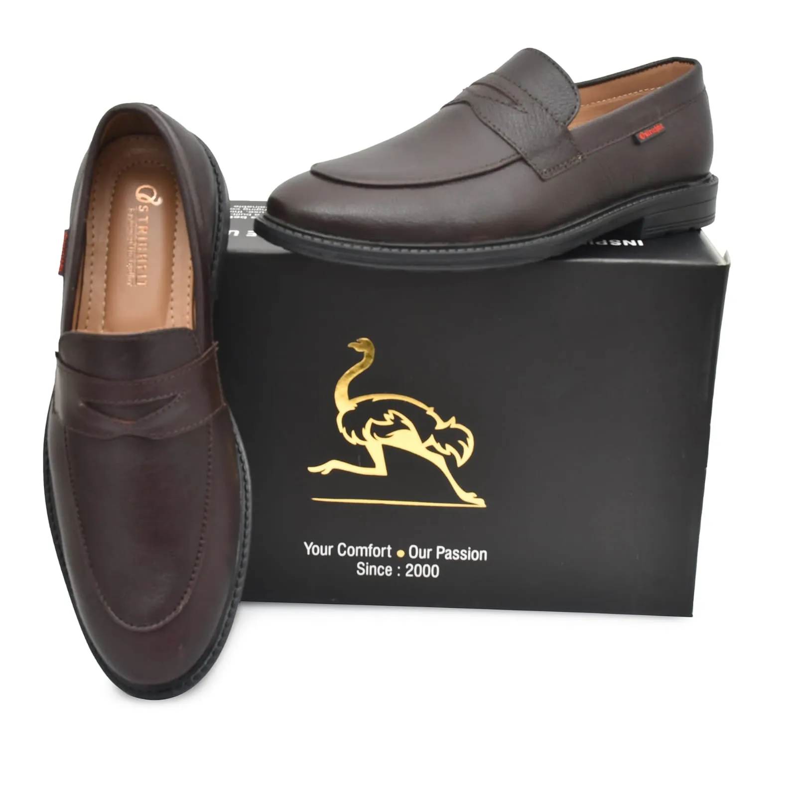 MEN LEATHER LOAFER WITH DOUBLE STITCHED WELTS ART NO OF-214 CH
