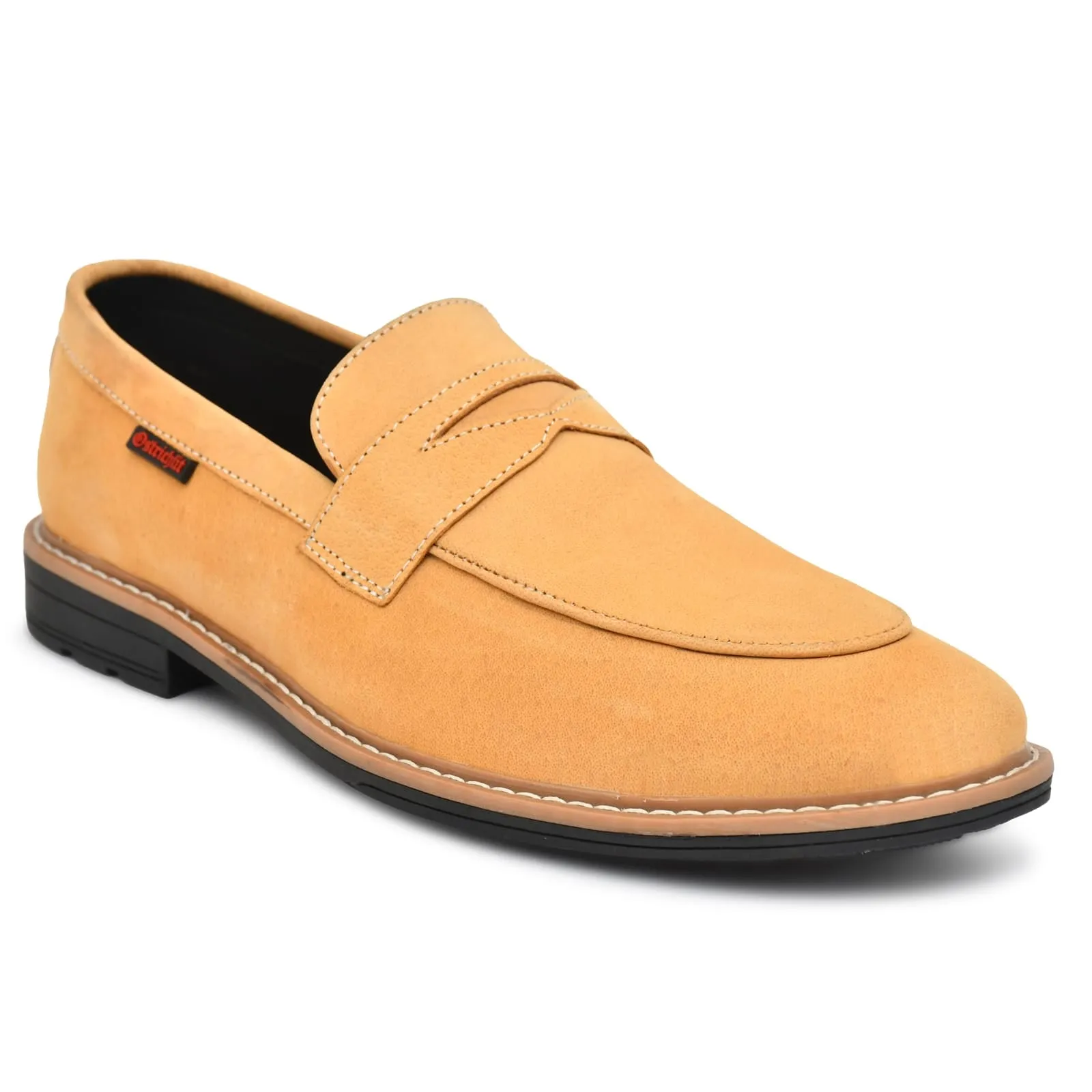 MEN LEATHER LOAFER WITH DOUBLE STITCHED WELTS ART NO OF-214 CH