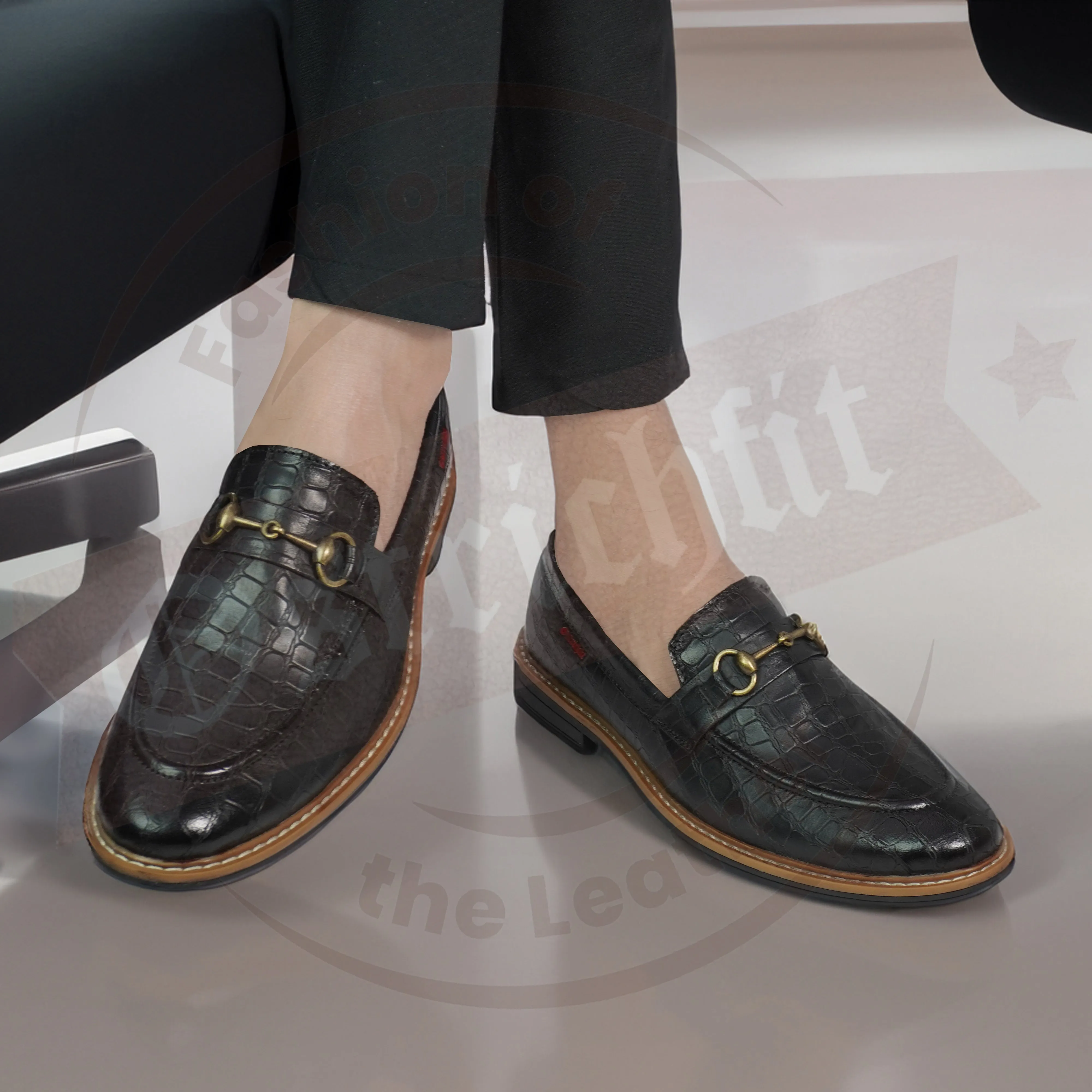 MEN  LEATHER LOAFER  WITH DOUBLE STITCHED WELTS ART NO OF-3752