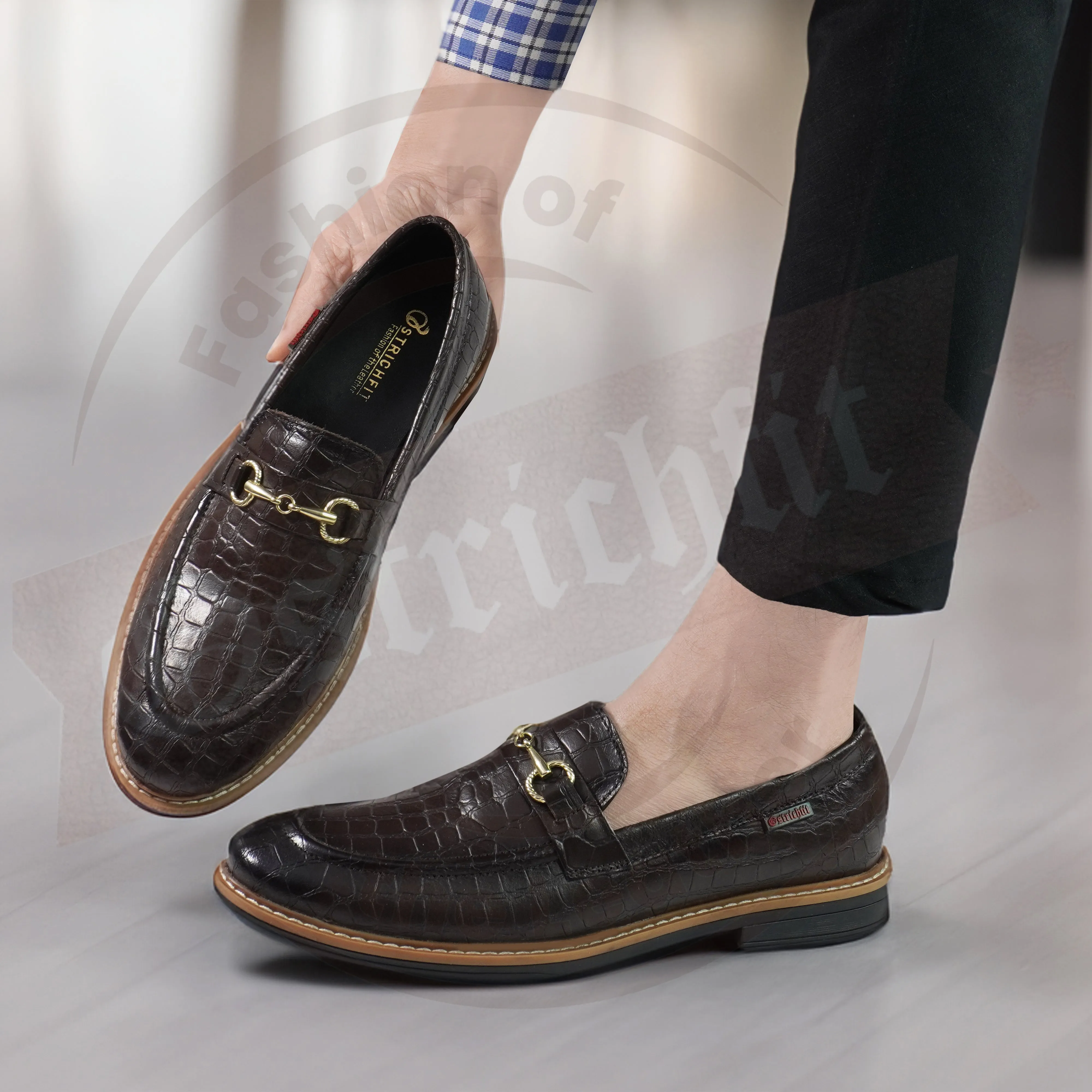 MEN  LEATHER LOAFER  WITH DOUBLE STITCHED WELTS ART NO OF-3752