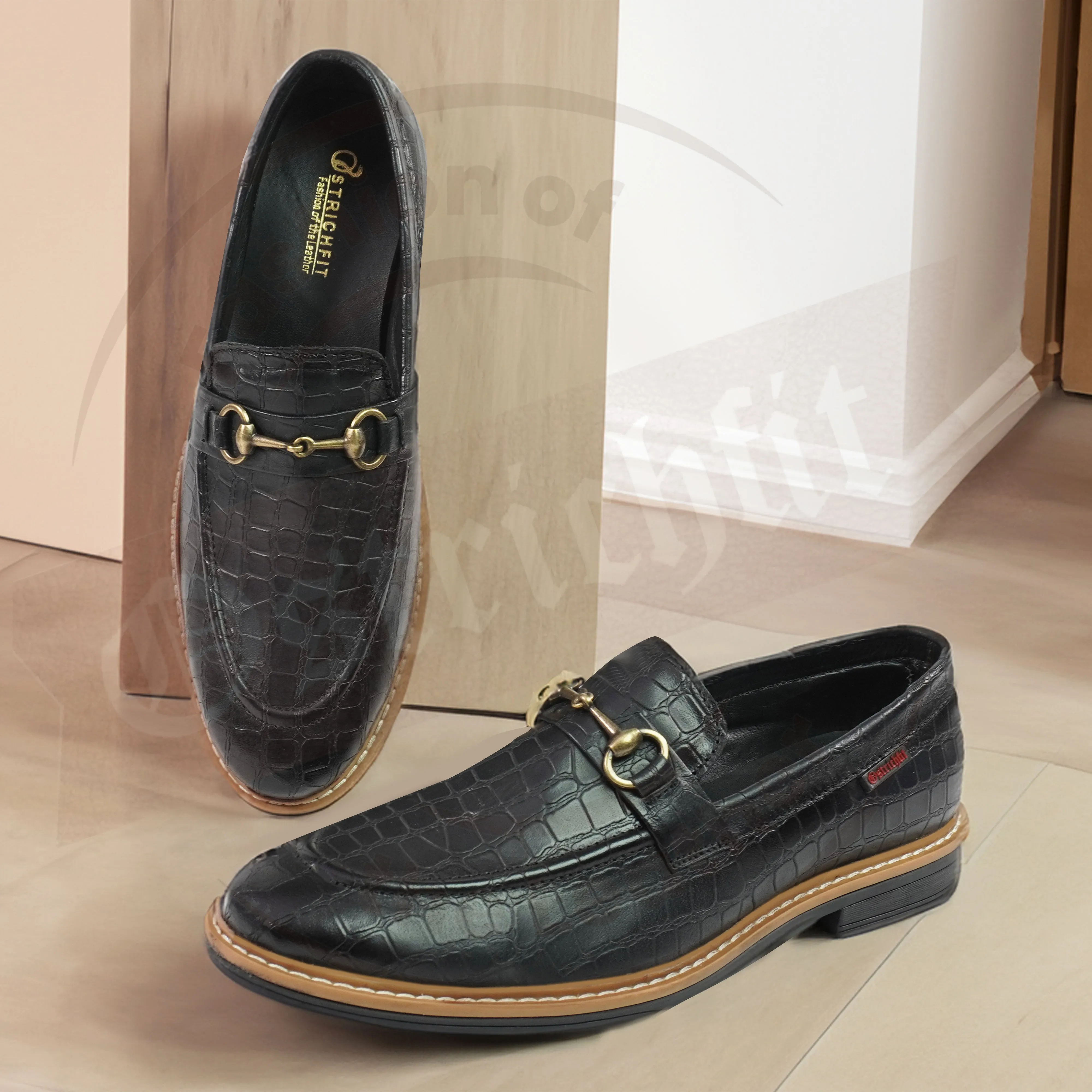 MEN  LEATHER LOAFER  WITH DOUBLE STITCHED WELTS ART NO OF-3752