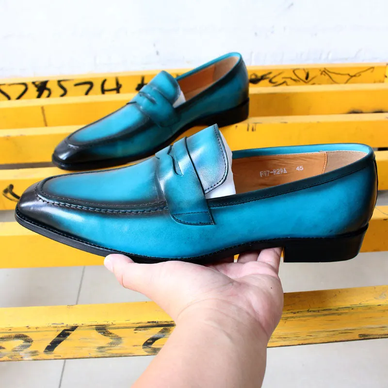 Mens Blue Dress Shoes