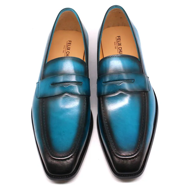 Mens Blue Dress Shoes