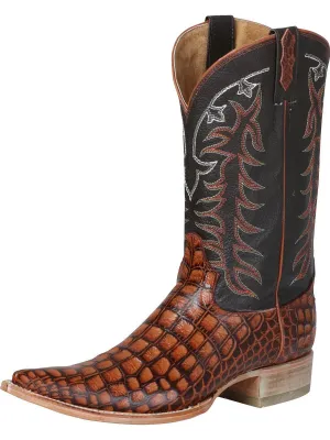 Men's Genuine Leather Western Boots 'El Señor de los Cielos' Cognac 41473
