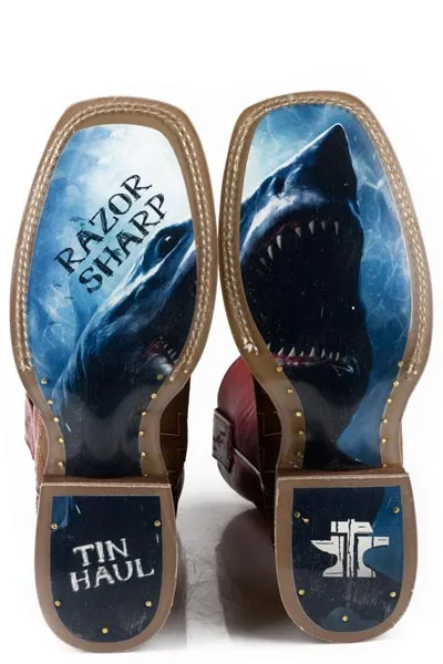 Men's Tin Haul Every Inch Way Boots with Sharkbite Sole Handcrafted Brown