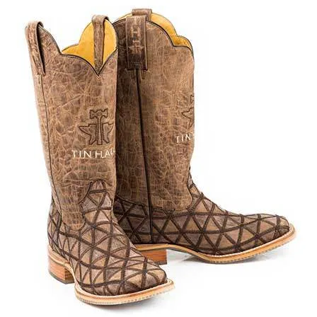 Men's Tin Haul Hanky Panky Boots With Roar Blastoff Sole Handcrafted Brown