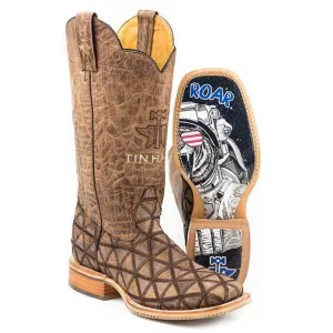 Men's Tin Haul Hanky Panky Boots With Roar Blastoff Sole Handcrafted Brown