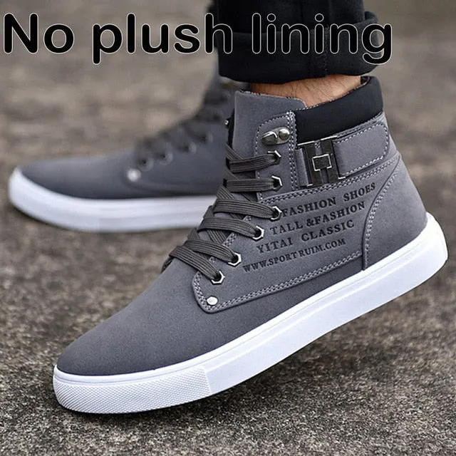 Men's Trendy Lace-up Winter Boots with Warm Plush Lining