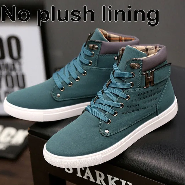 Men's Trendy Lace-up Winter Boots with Warm Plush Lining