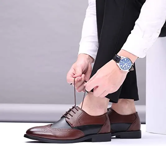 Men's Wingtip Derby Black & White