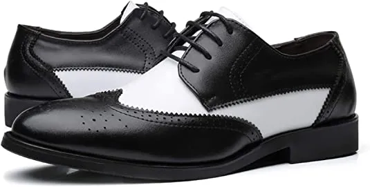 Men's Wingtip Derby Black & White