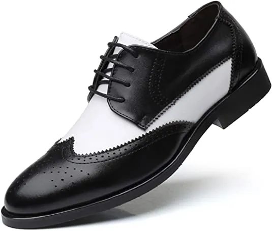 Men's Wingtip Derby Black & White