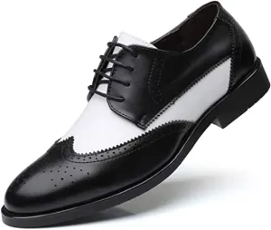 Men's Wingtip Derby Black & White