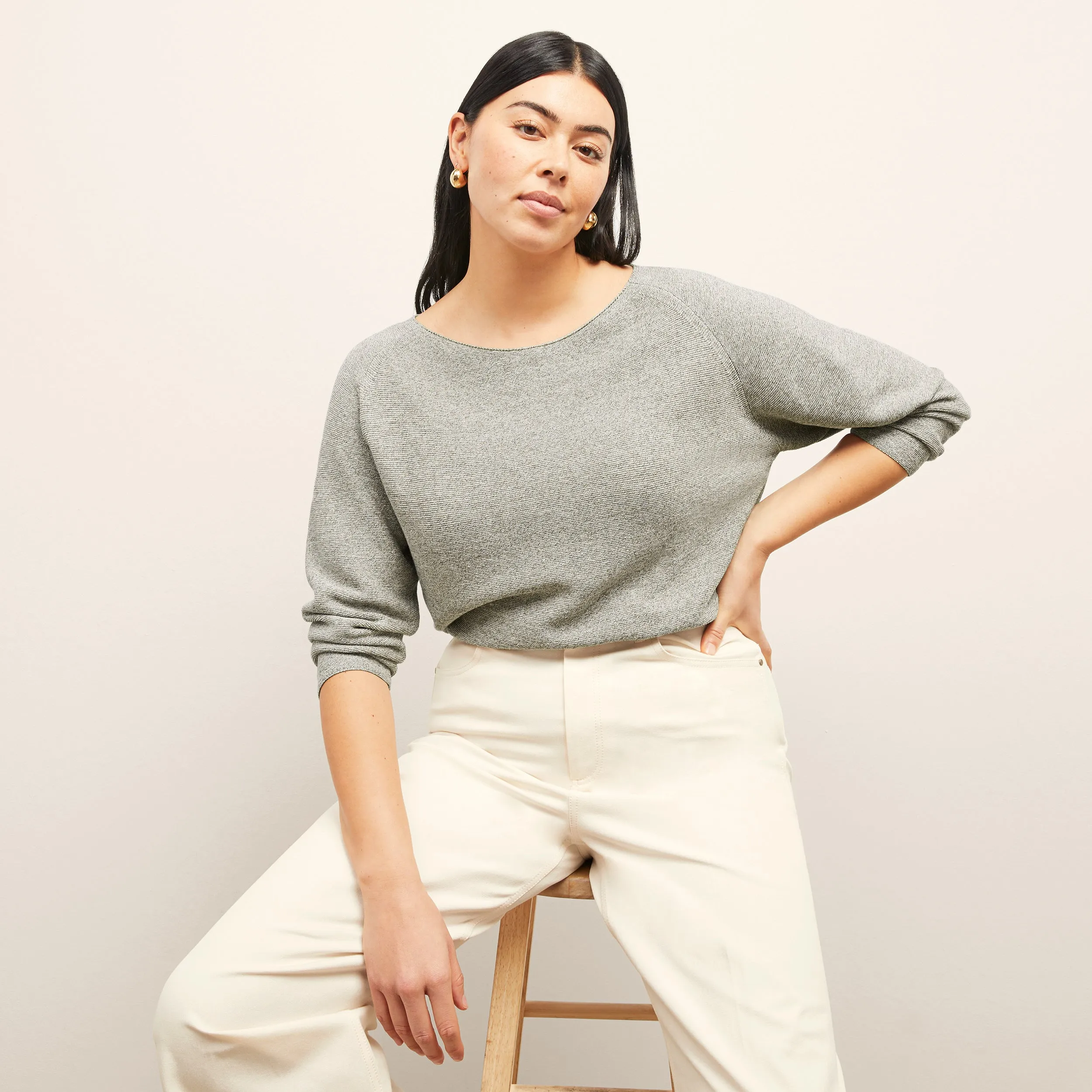 Milo Wide-Leg Jean - Eco Better Than Denim :: Bright Ivory