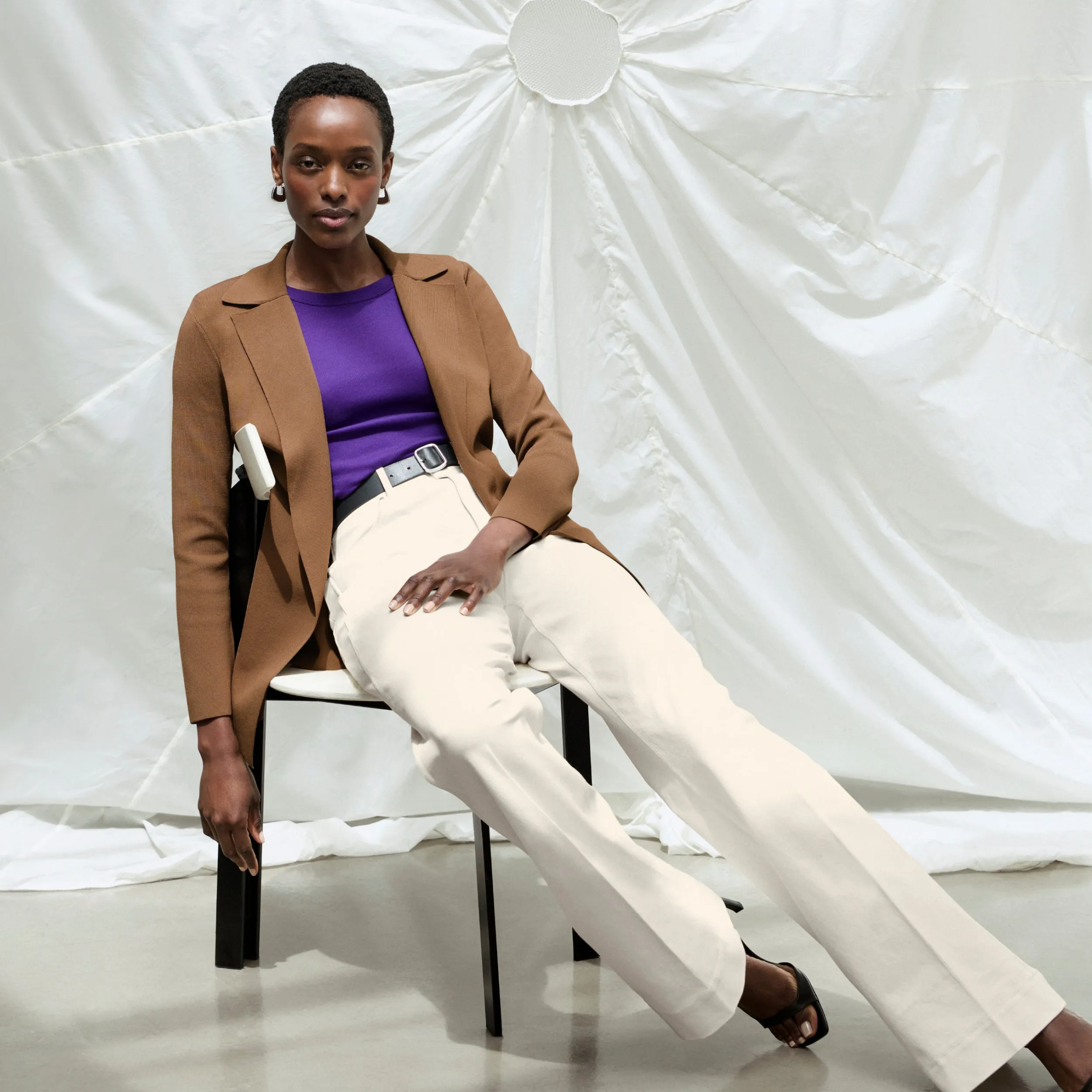 Milo Wide-Leg Jean - Eco Better Than Denim :: Bright Ivory