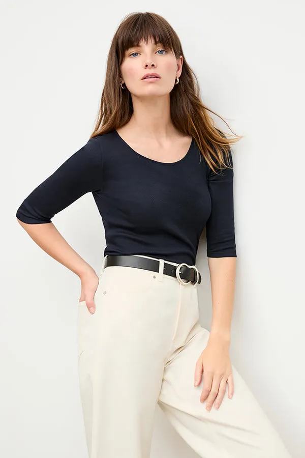 Milo Wide-Leg Jean - Eco Better Than Denim :: Bright Ivory