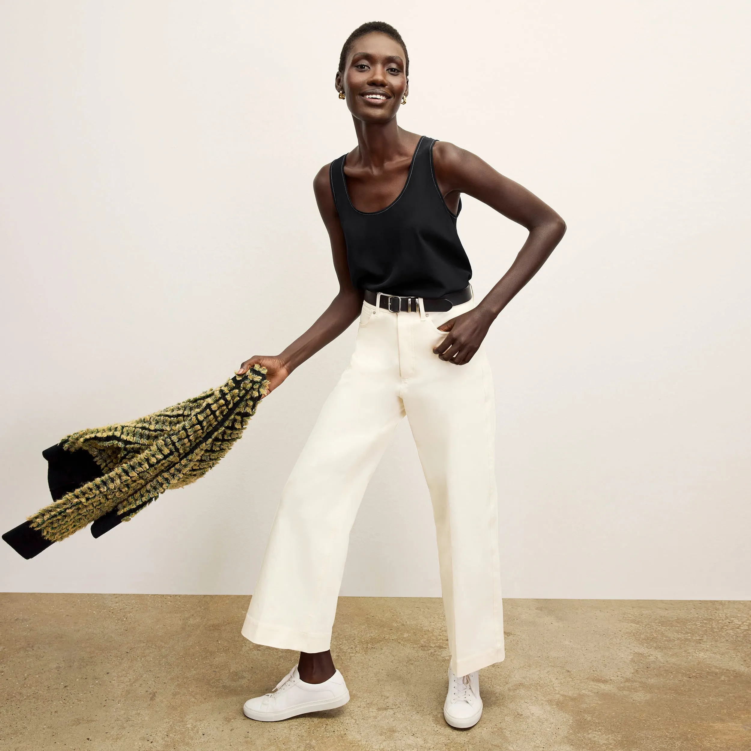 Milo Wide-Leg Jean - Eco Better Than Denim :: Bright Ivory