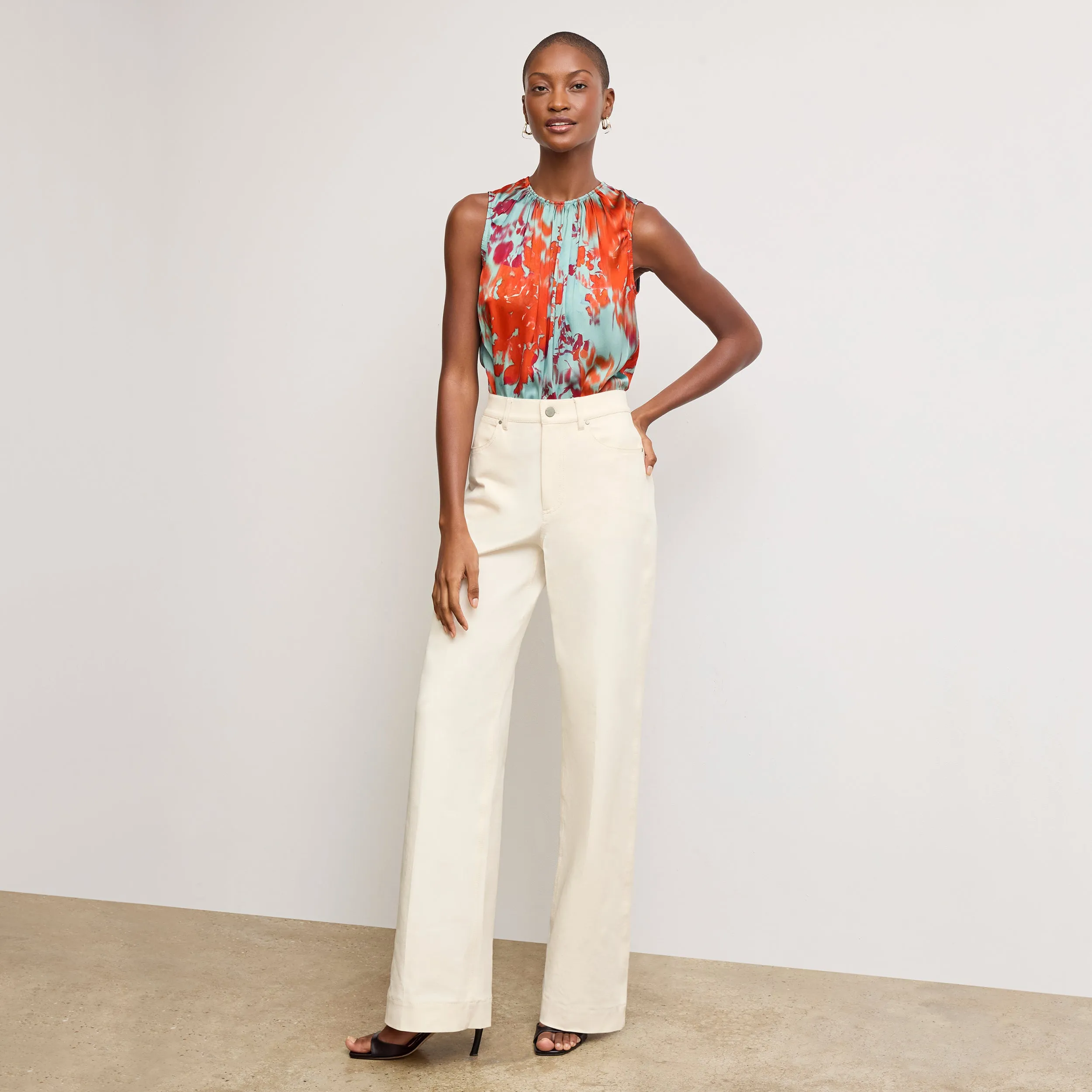 Milo Wide-Leg Jean - Eco Better Than Denim :: Bright Ivory