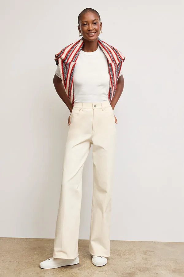 Milo Wide-Leg Jean - Eco Better Than Denim :: Bright Ivory