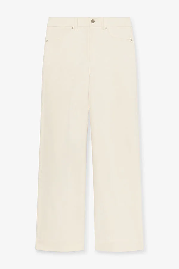 Milo Wide-Leg Jean - Eco Better Than Denim :: Bright Ivory