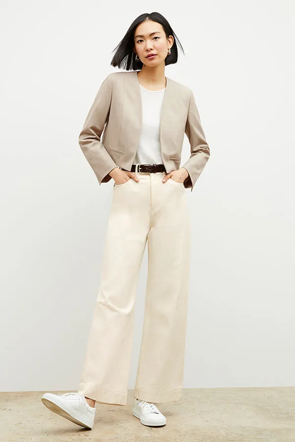 Milo Wide-Leg Jean - Eco Better Than Denim :: Bright Ivory