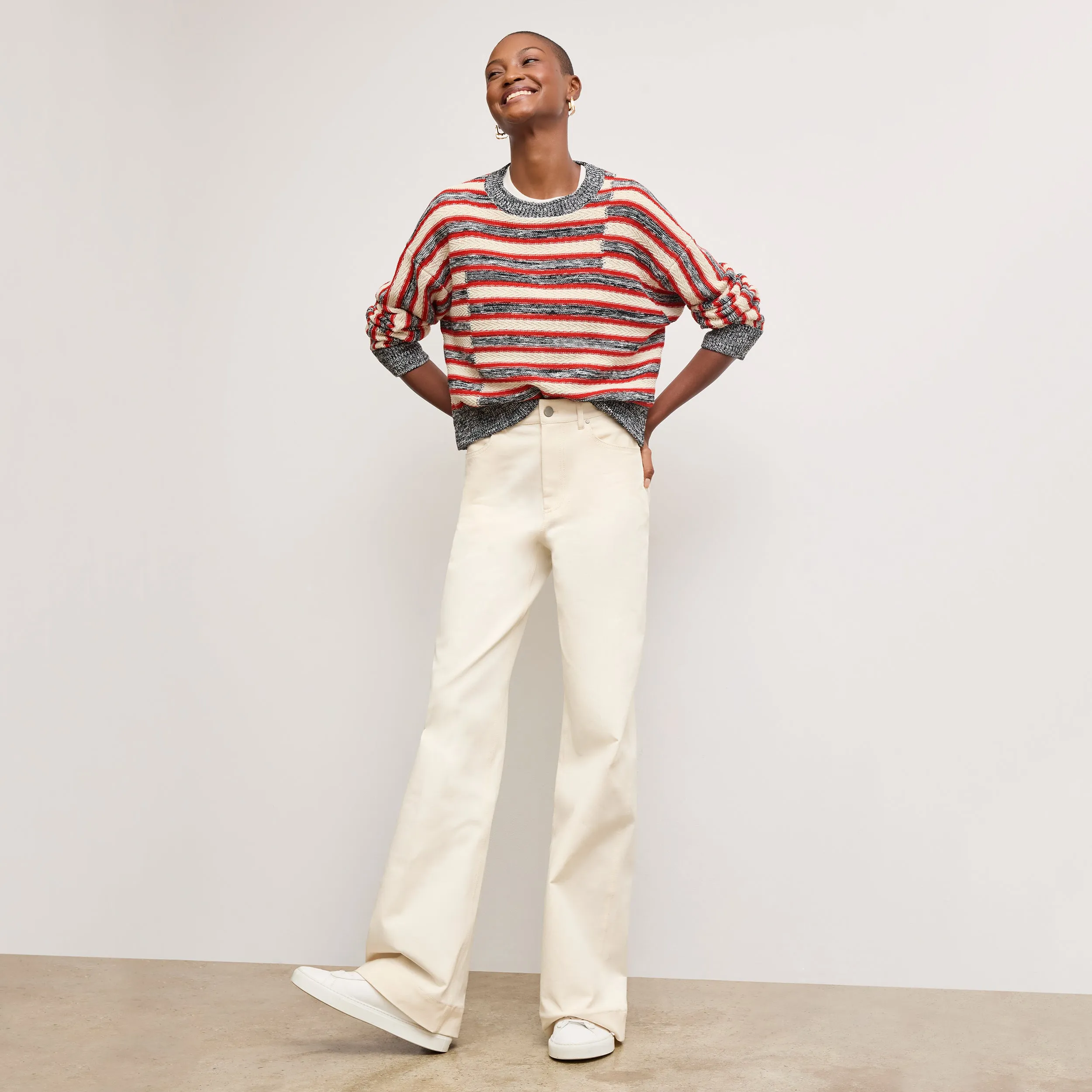 Milo Wide-Leg Jean - Eco Better Than Denim :: Bright Ivory