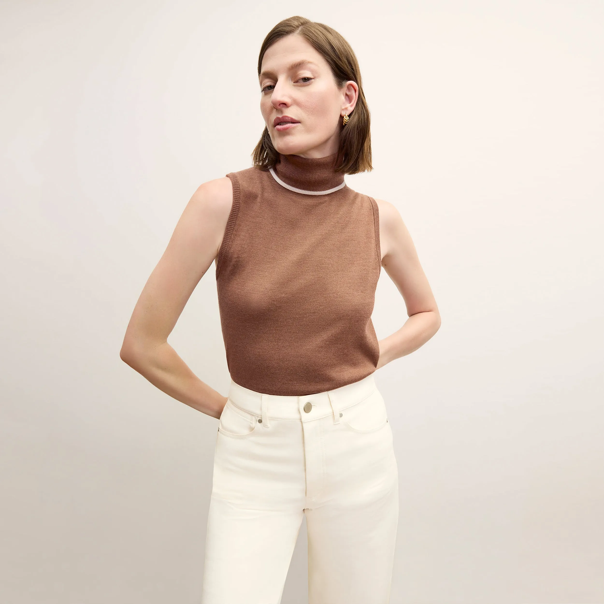 Milo Wide-Leg Jean - Eco Better Than Denim :: Bright Ivory