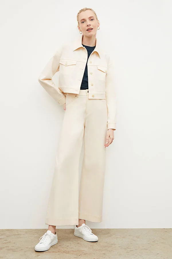 Milo Wide-Leg Jean - Eco Better Than Denim :: Bright Ivory