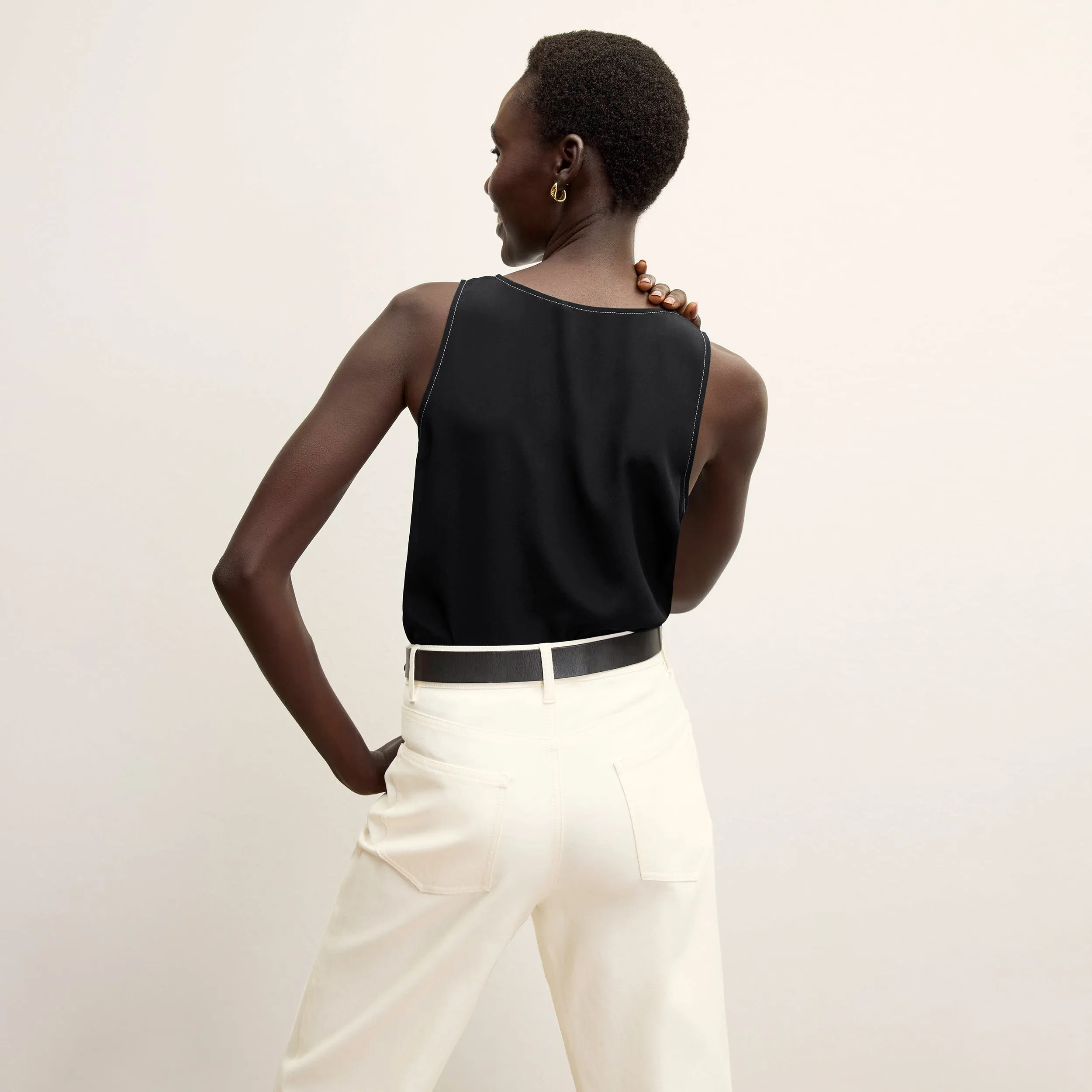 Milo Wide-Leg Jean - Eco Better Than Denim :: Bright Ivory
