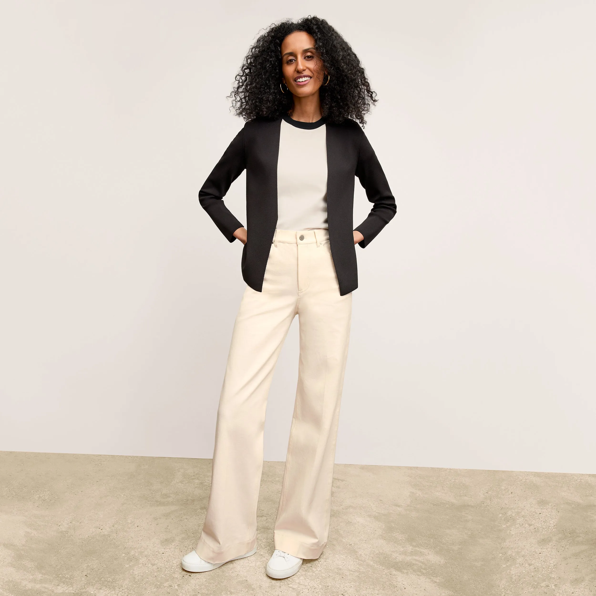 Milo Wide-Leg Jean - Eco Better Than Denim :: Bright Ivory