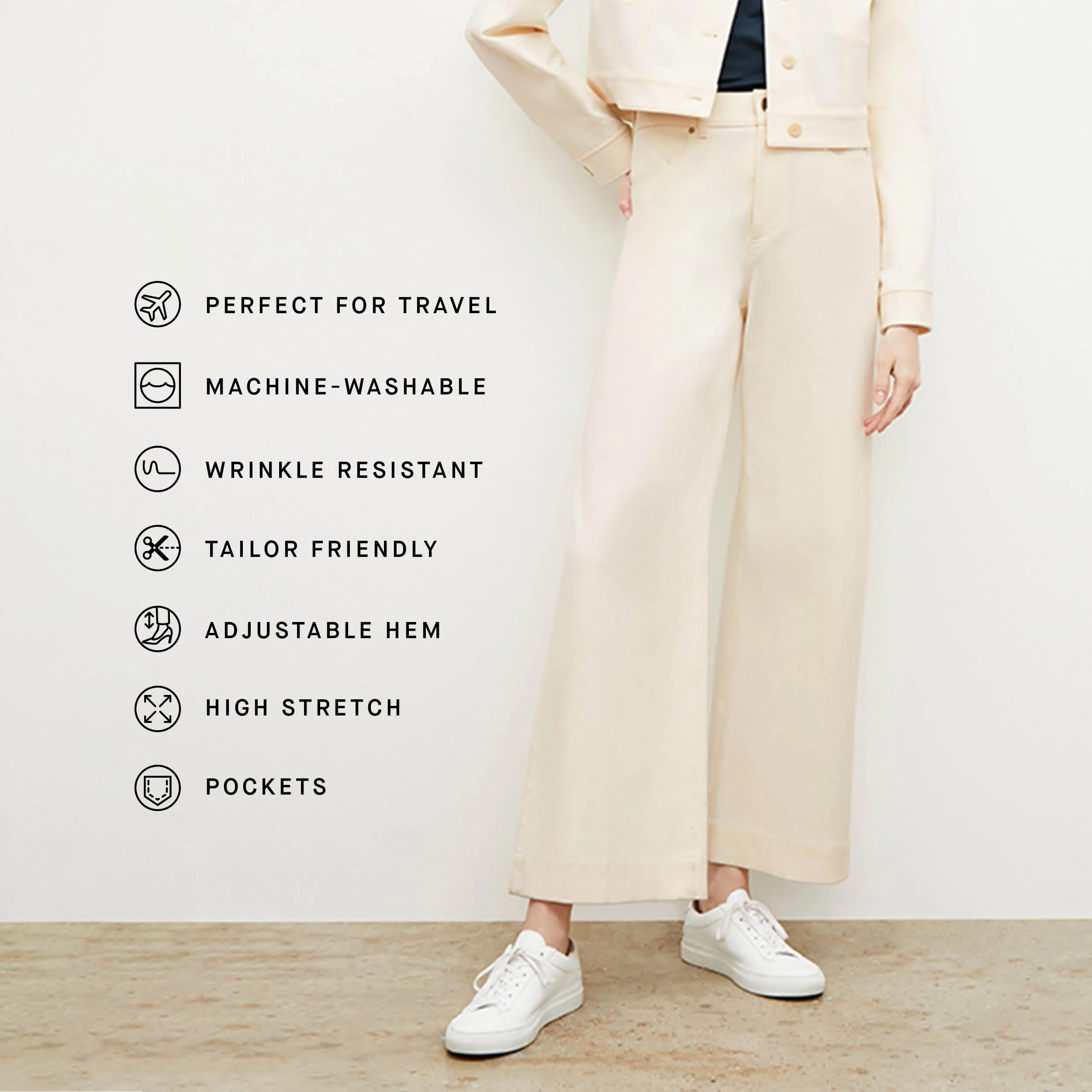 Milo Wide-Leg Jean - Eco Better Than Denim :: Bright Ivory