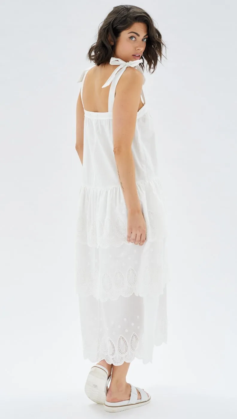 Mink Pink Aziza Maxi Dress White