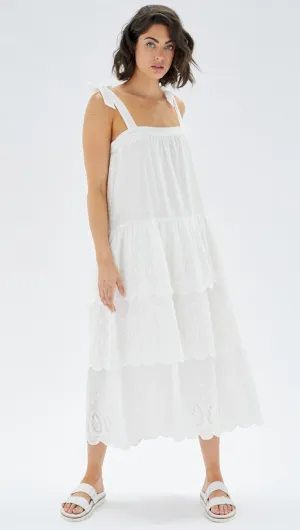 Mink Pink Aziza Maxi Dress White