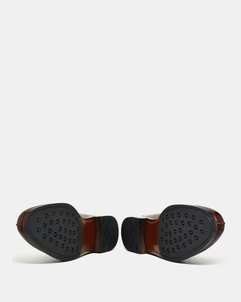 Museum Cognac Leather & Tobacco Suede Loafer