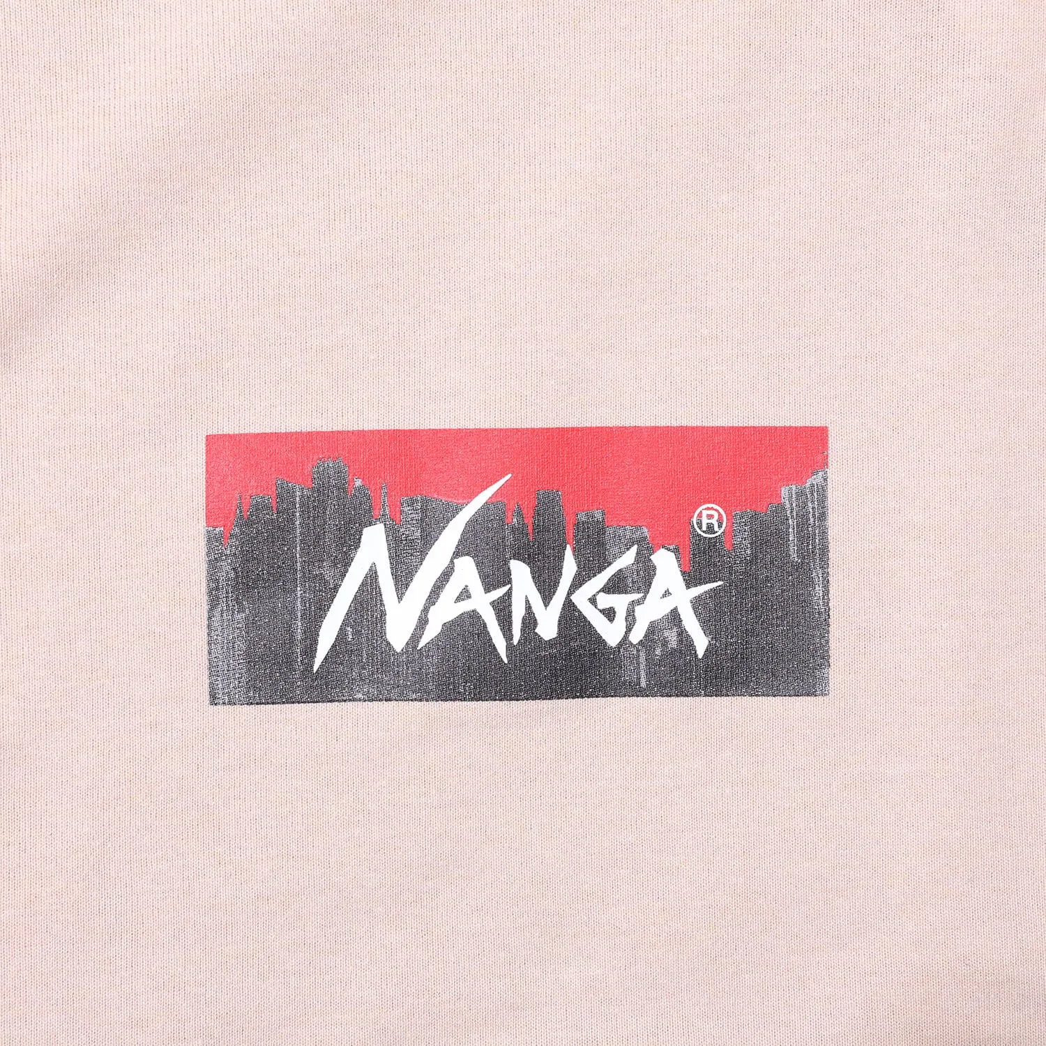 NANGA NY BOX LOGO L/S TEE