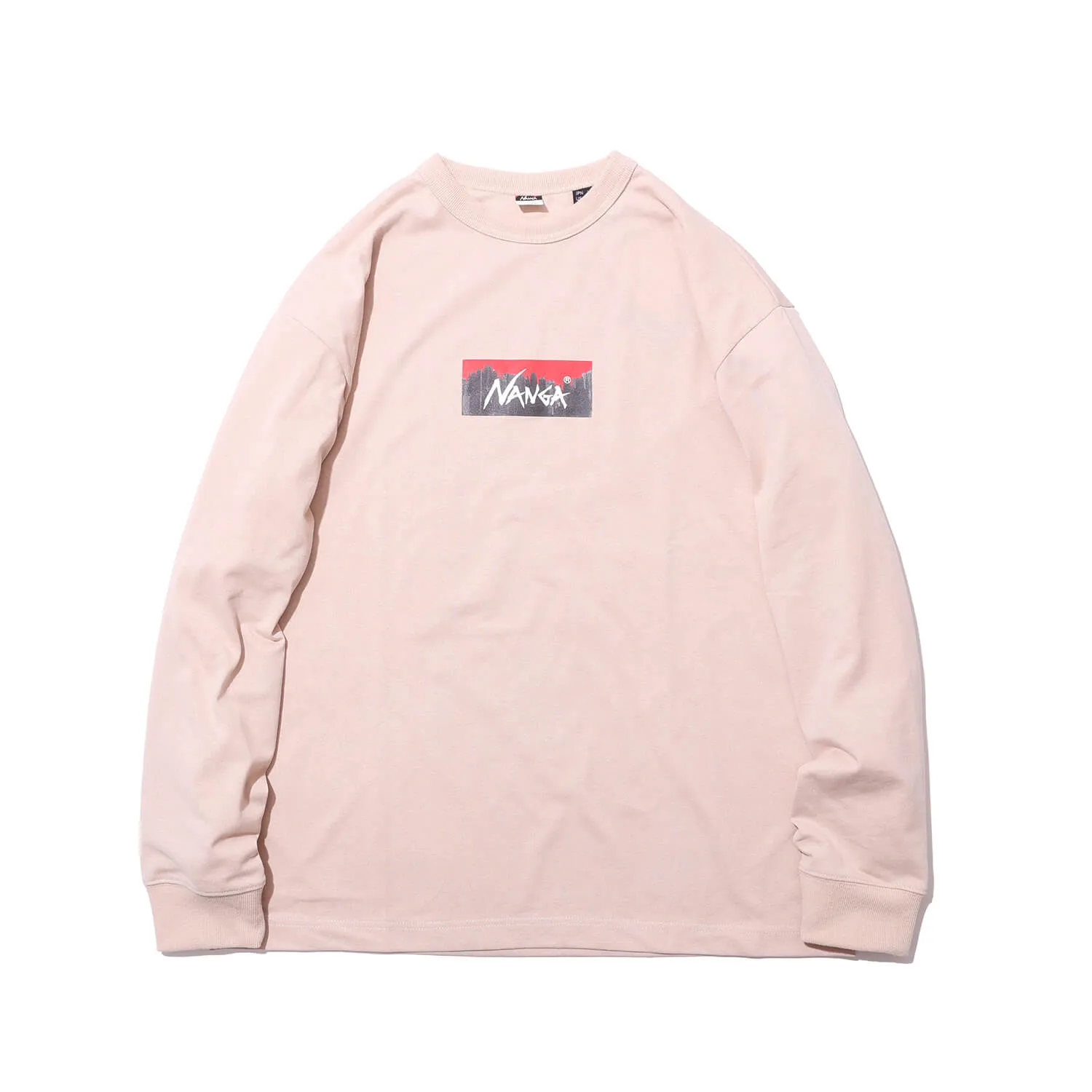 NANGA NY BOX LOGO L/S TEE