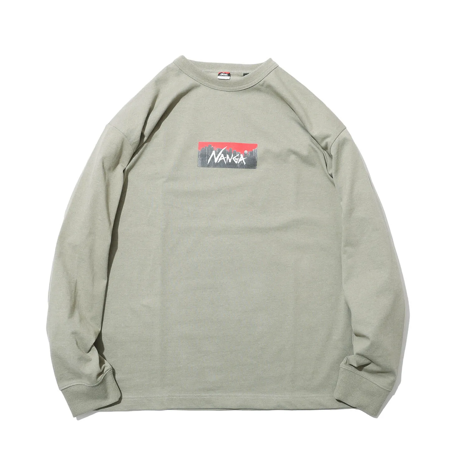 NANGA NY BOX LOGO L/S TEE